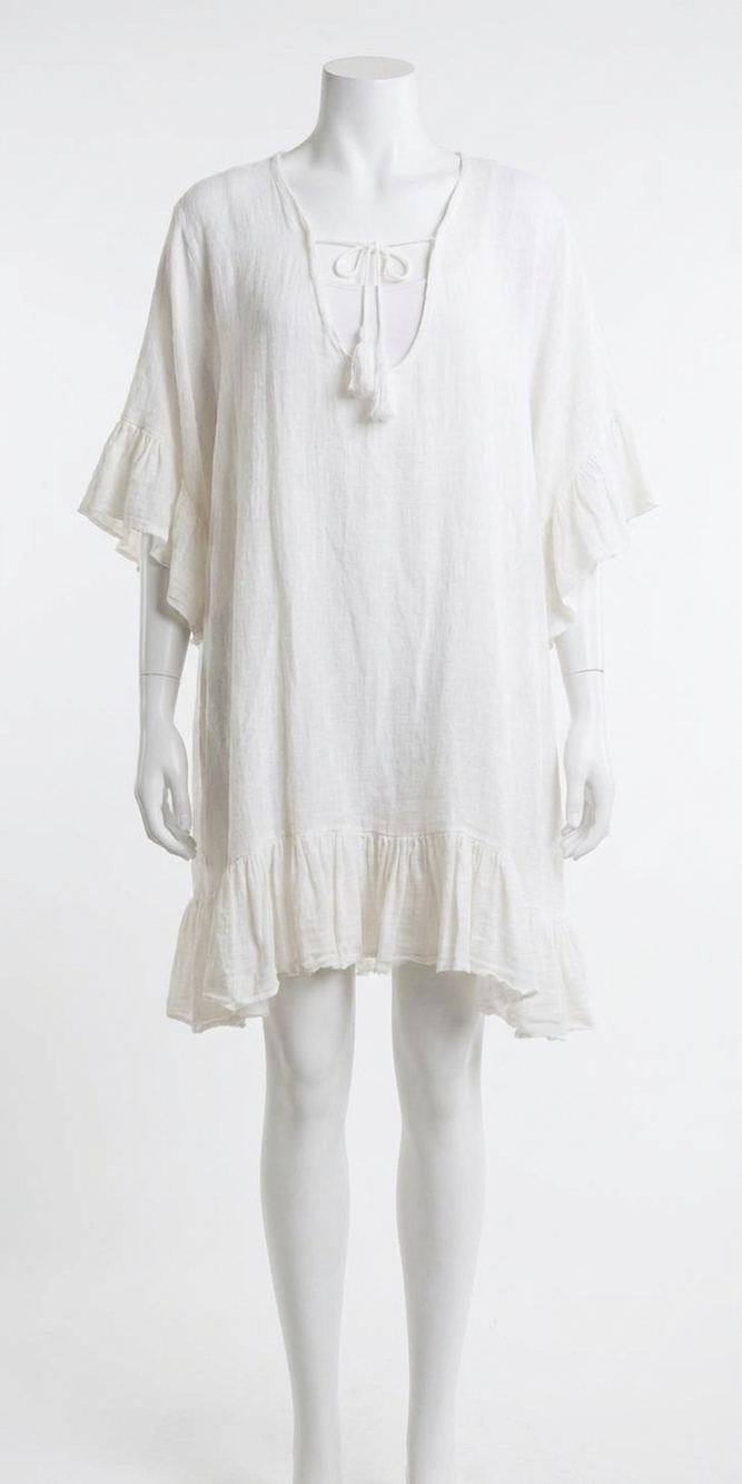 NEW GIGI MODA atalia scoop neck tunic in white